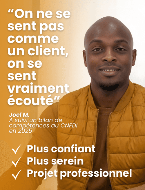 Témoignage de Joel Mensah – Bilan de compétences suivi au CNFDI en 2025